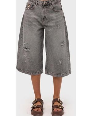 its basic Its Basic Jeans Bermuda Denim Short - Grau