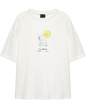 Pull&Bear T-Shirt - Weiß