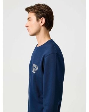 Wrangler Sweatshirt Americana Crew - Blau