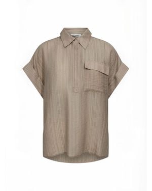co'couture Cocouture Bluse Reggie - Grau