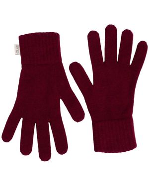 Gobi Cashmere Fingerhandschuhe Essential Knit Cashmere Gloves - Rot