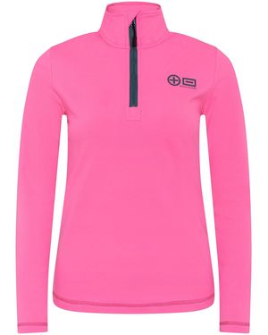 Chiemsee Fleecepullover Mit Auffälligem Plusminus-Print - Pink