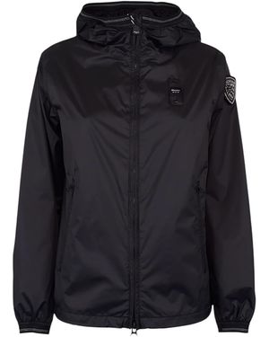 Blauer Übergangsjacke - Schwarz