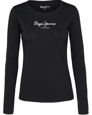 Pepe Jeans Langarmshirt New Virginia L/S - Schwarz