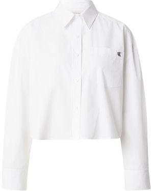 Calvin Klein Hemd Monogram Cropped - Weiß
