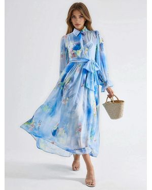 Msn-Collection Maxi Kleid - Blau