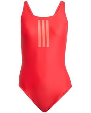 adidas Sportbadeanzug 3-Stripes V-Back - Rot