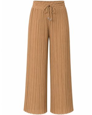 Worldclassca Bügelfaltenhose Damen Plissee Sommer Hose - Natur