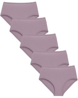 MAXTED Slip Basic Max Taillenslip Hipster 5Er Pack - Lila