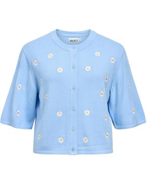 Object Strickjacke Objthess - Blau