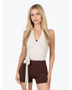 DAYRA Top Halter Wrap Top - Weiß