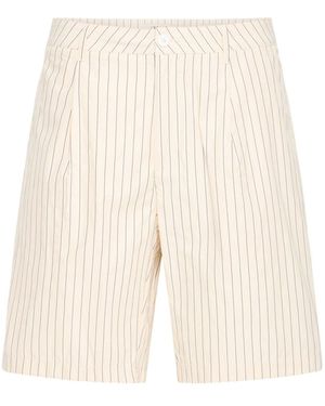 Solid Chinoshorts Sdalann Striped Pleated - Weiß