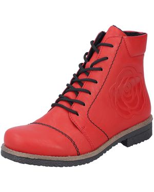 Rieker Schnürstiefelette - Rot