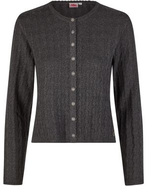 Spieth & Wensky Trachtenstrickjacke Hummeltal Mit Zopfmuster - Schwarz