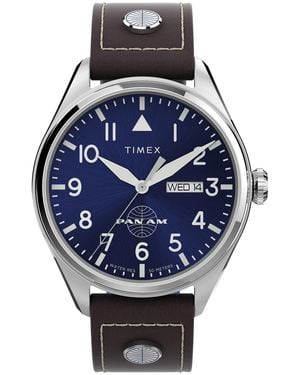 Timex Analoguhr Day-Date - Blau