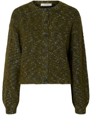 SELECTED Strickjacke Slwkat - Grün