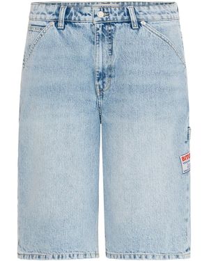 Solid Bermudas Sdtommy Blaise Loose Fit - Blau