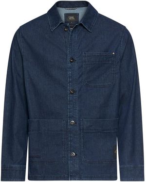 Camel Active Jeansovershirt Mit Hemdkragen - Blau