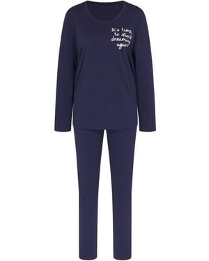 Triumph Pyjama Basic - Blau