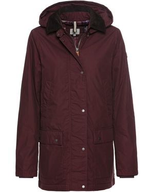 Camel Active Wachsjacke Mit Abnehmbarer Kapuze - Lila