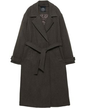 Pull&Bear Mantel - Schwarz