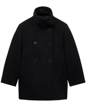 Mango Mantel 'Maia' - Schwarz