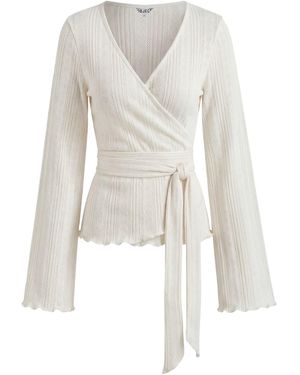 Object Strickjacke - Weiß