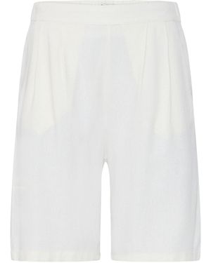 Oxmo Leinen-Mix-Shorts Oxninna Linen Mix Bermuda - Weiß