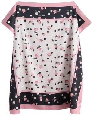 Ted Baker Eckiger Paisley-Schal aus Satin, (1-St) - Weiß