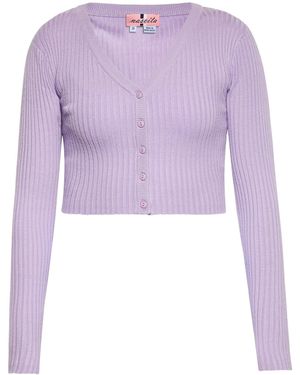 swirly Strickjacke - Lila