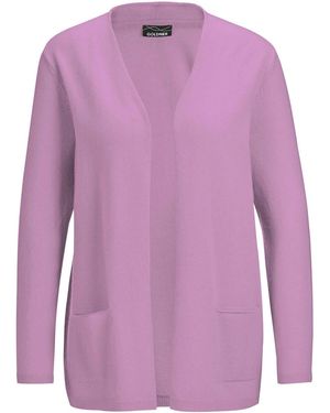 Goldner Strickjacke - Lila