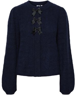 Y.A.S Strickjacke Bonsa - Blau