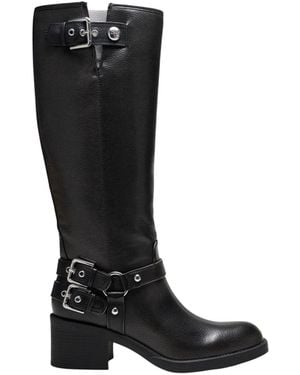 Guess Boots Matley Fltmat Lea11 - Schwarz