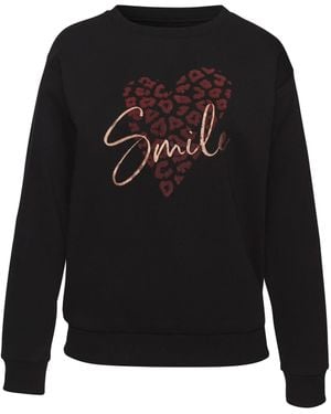 Lascana Sweatshirt - Schwarz