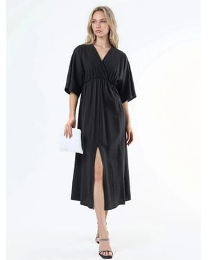 Busem Midi Kleid - Schwarz