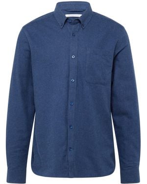 Knowledge Cotton Hemd - Blau
