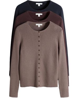 The Set Strickjacke - Braun