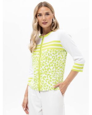Passioni Strickjacke Strickjacke Mit Leoparden Print - Mehrfarbig
