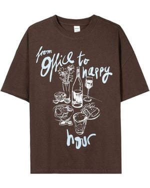 Bershka T-Shirt - Braun