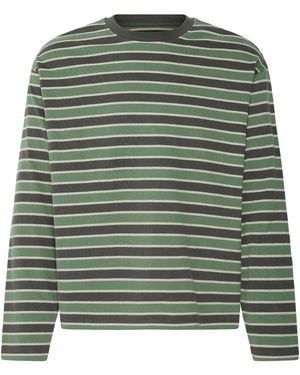 Blend Sweatshirt Bhkhalid Striped - Grün