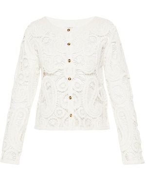 Usha FESTIVAL Strickjacke 'Fashion Look' - Weiß