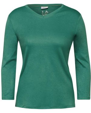 Cecil Basic V-Neck Shirt - Grün