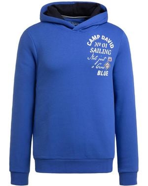 Camp David Hoodie Mit Rücken-Artwork - Blau