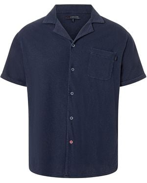 Timezone 3/4 Ärmel-Oversize-Shirt Linen Blend - Blau