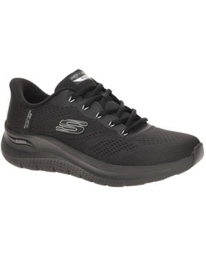 Skechers Sneaker Low Arch Fit Herren Schuhe Slip Ins 232712 - Schwarz