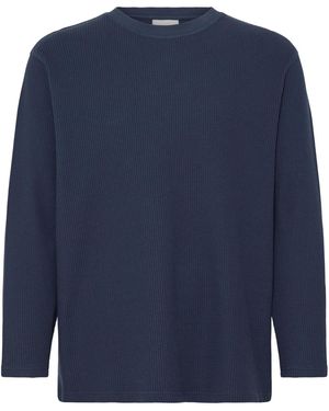 Solid Sweatshirt Sddanton Waffle - Blau