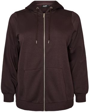 Zizzi Sweatjacke Flamela - Braun