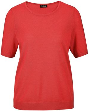 Goldner Strickpullover - Rot