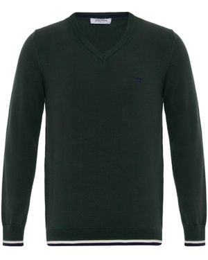 Moxx Paris V-Neck Basic Pullover - Grün