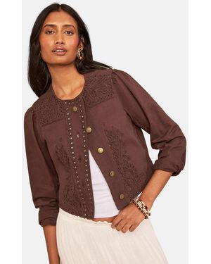 Love & Roses Jacke - Braun
